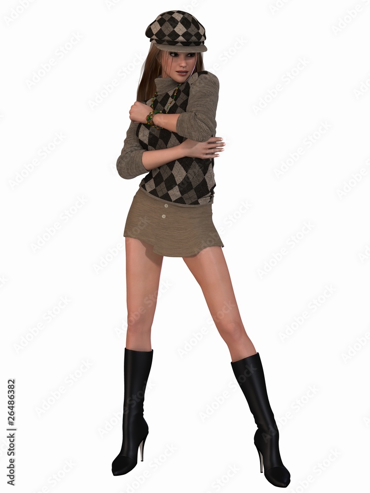 Beautiful young woman with hot winter clothes Beautiful young woman with hot winter clothes