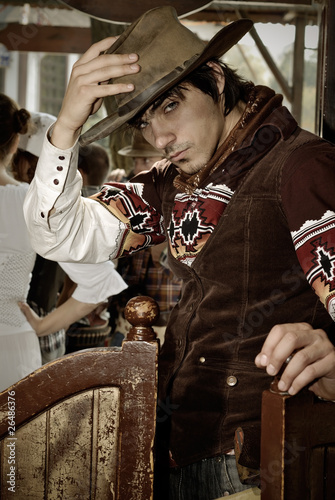 Obraz na płótnie cowboy w salonie