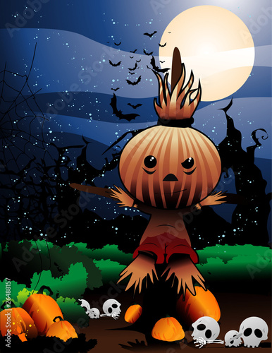 scarecrow halloween vector