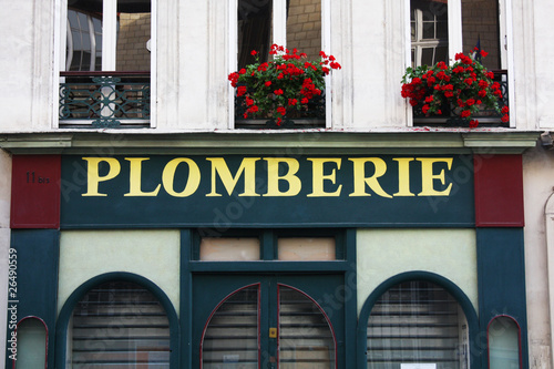 Canvas Print façade de magasin, plomberie, paris