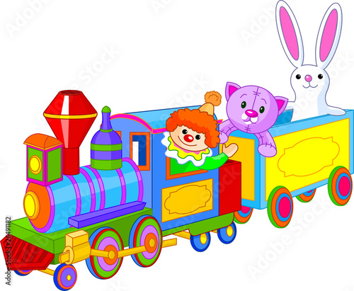 Toy train and toys