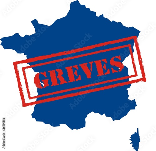 carte de france en grêves