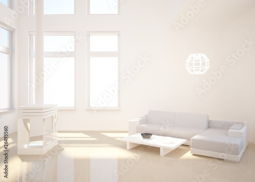 white modern interior
