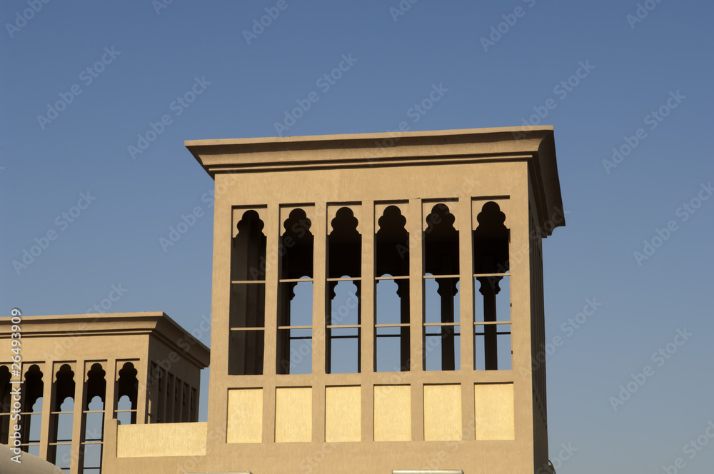 Fototapeta premium Dubai Architecture Details Windtower