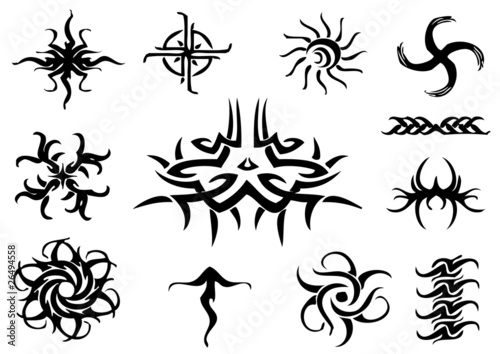 tattoo illustration set (vector)