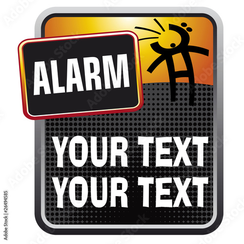 alarm orange stylized ad