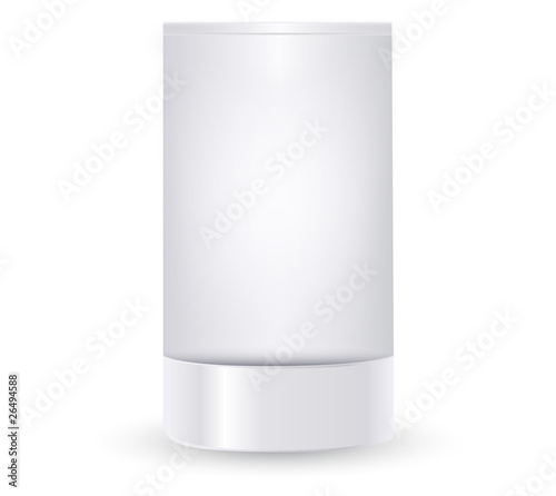 white bottle of a deodorant on a white background