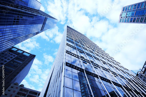 modern glass silhouettes of skyscrapers