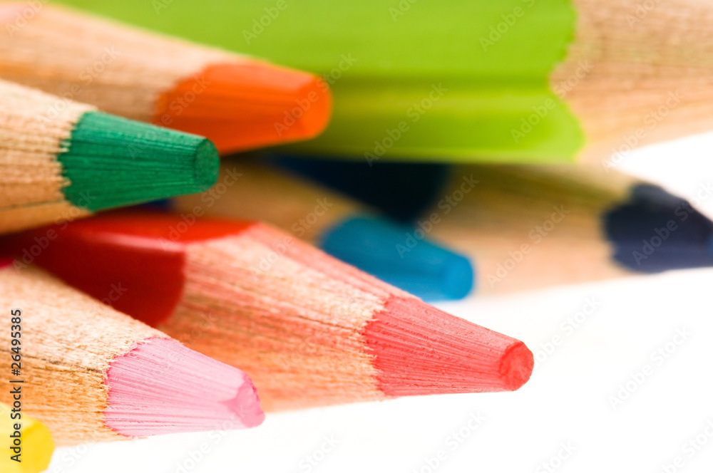 color pencil isolated on white color pencil isolated on white