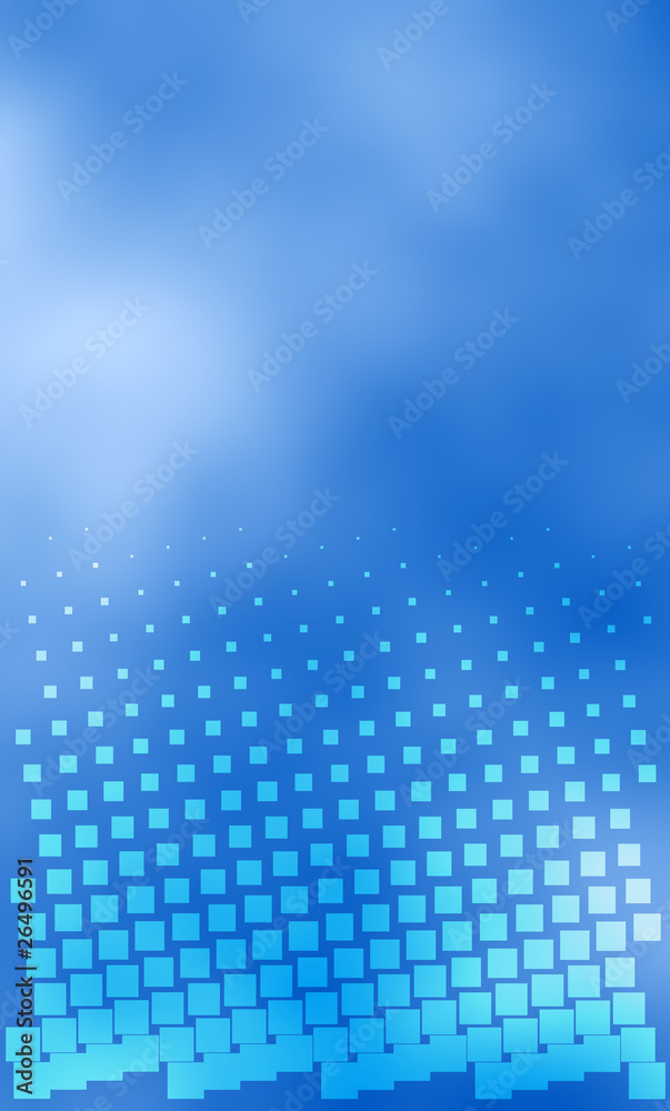 Naklejka premium Blue skies halftone background design