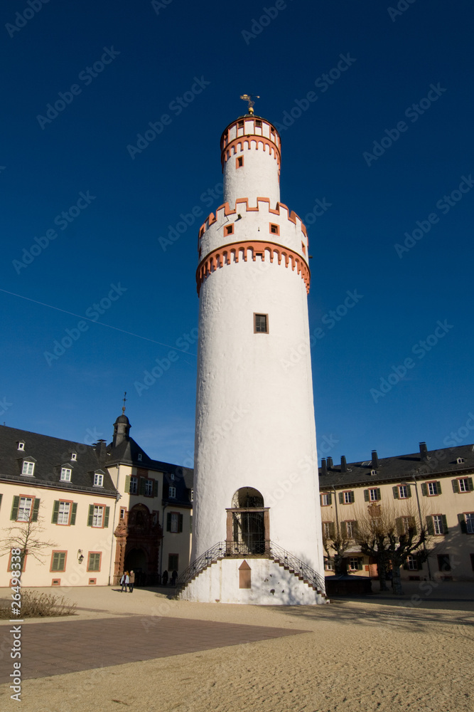famous tower of the castle in Bad Homburg