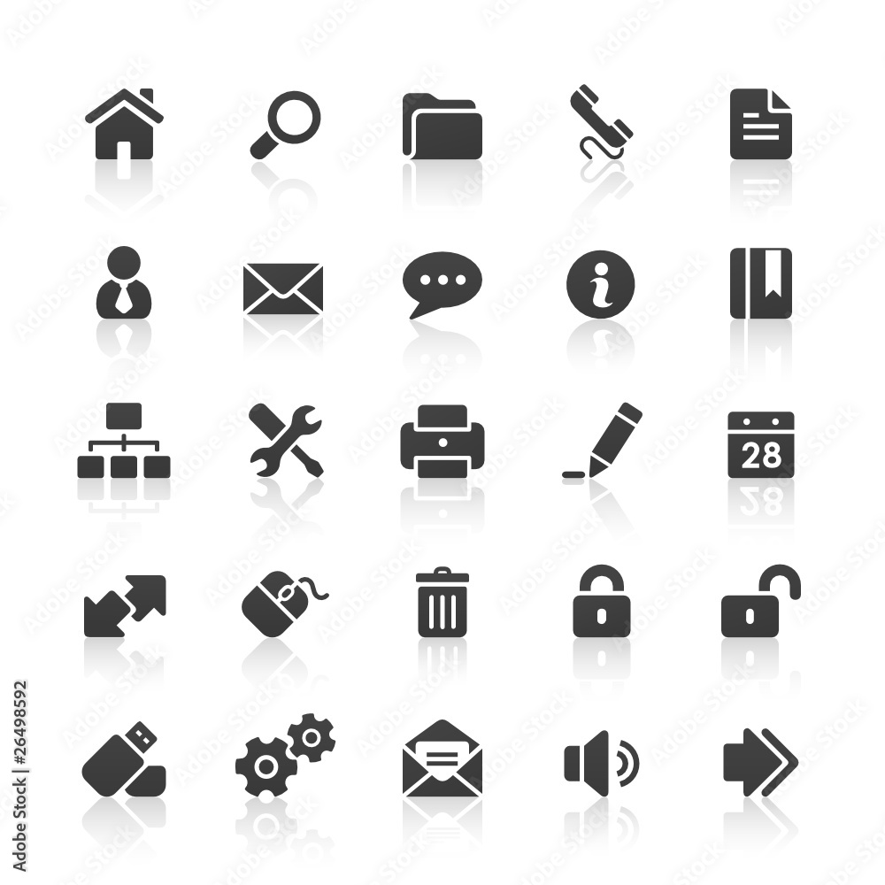 Black Web  Icons -  Website & Internet