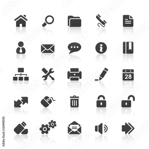 Black Web  Icons -  Website & Internet