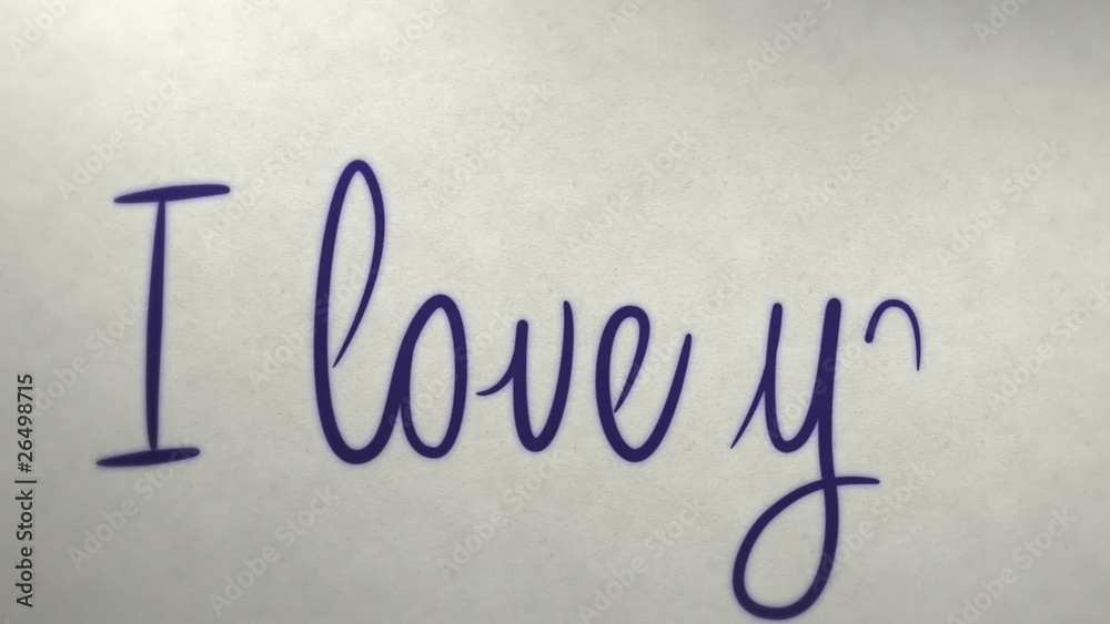 I love you - highly detailed caligraphic text I love you - highly detailed caligraphic text