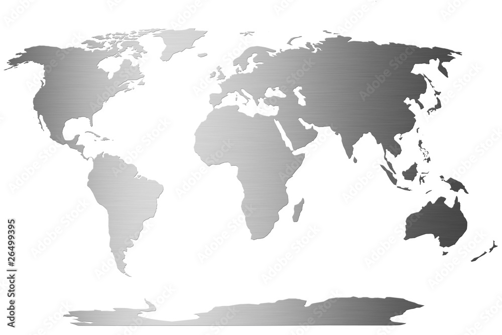 Landkarte aus Edelstahl