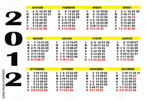 Calendario 2012