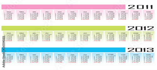 Calendario 2011 2012 2013
