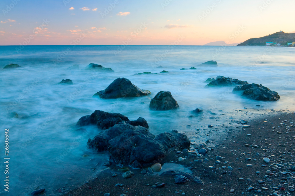 Evening on sea