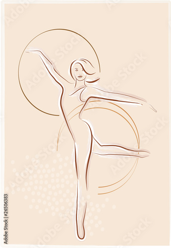 girl with gymnastic hoops