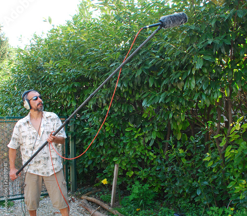 Sound Engineer Recording Bird Sound