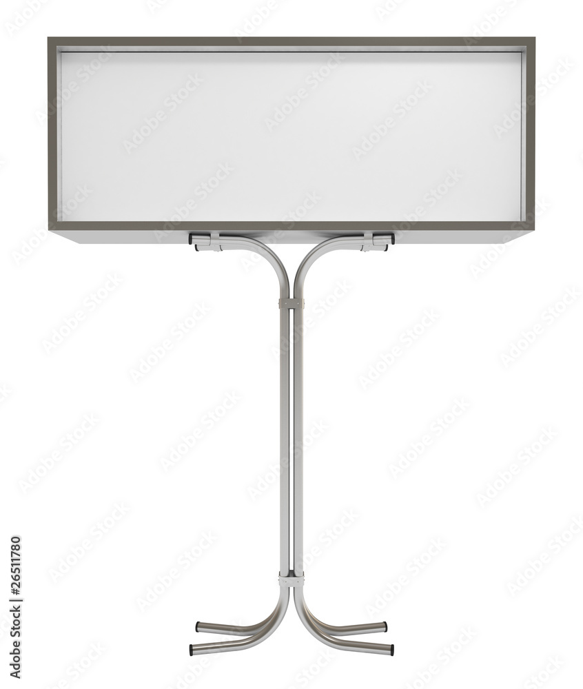 Obraz premium Blank white board for advertisement, isolated on white