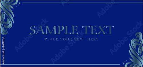 Deep Blue - Wedding Card