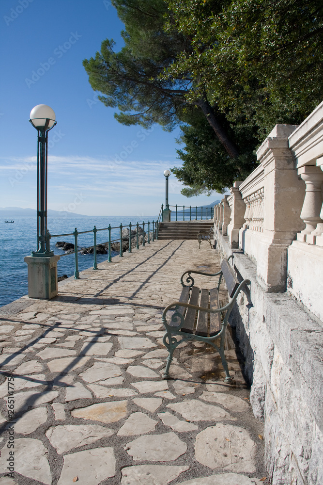 Fototapeta premium Excursion path lungomare along the Adriatic coast