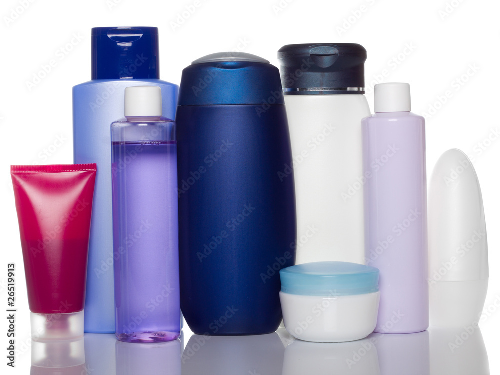 bottles of health and beauty products bottles of health and beauty products