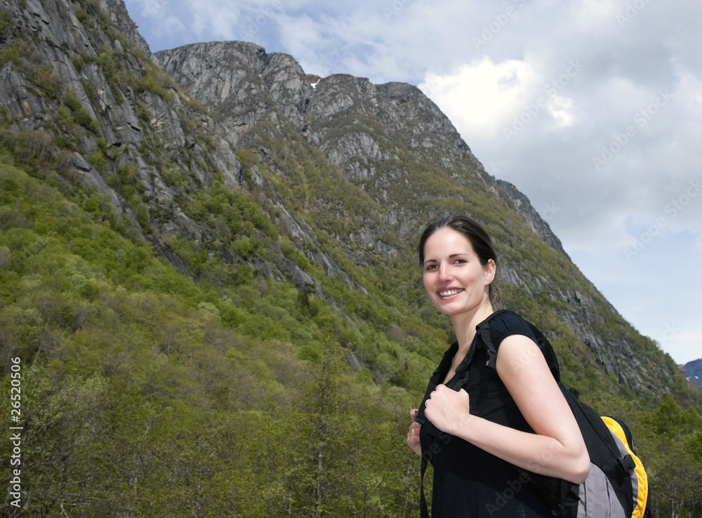 Naklejka premium Woman hiker 2