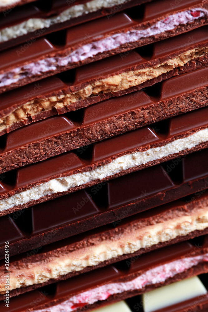 stack of chocolate
