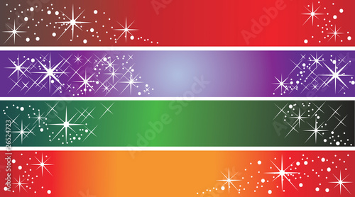 Set of 4 holiday banners