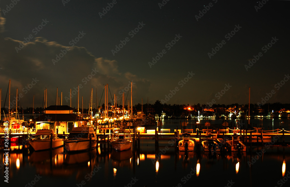 Night at Naples Bay marina