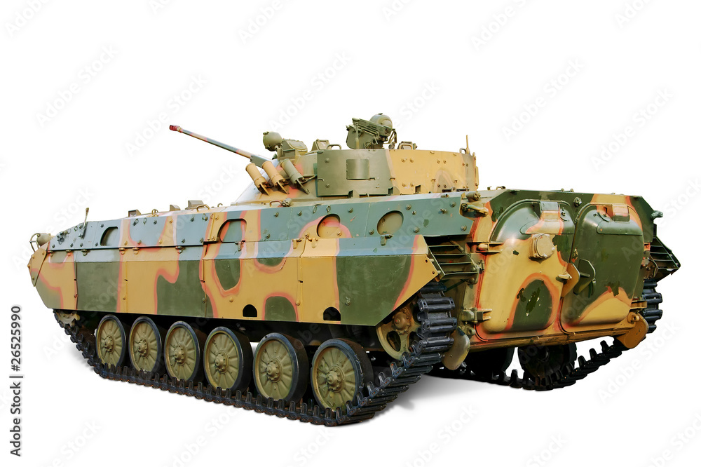 Armored Personnel Carrier. Clipping path included.