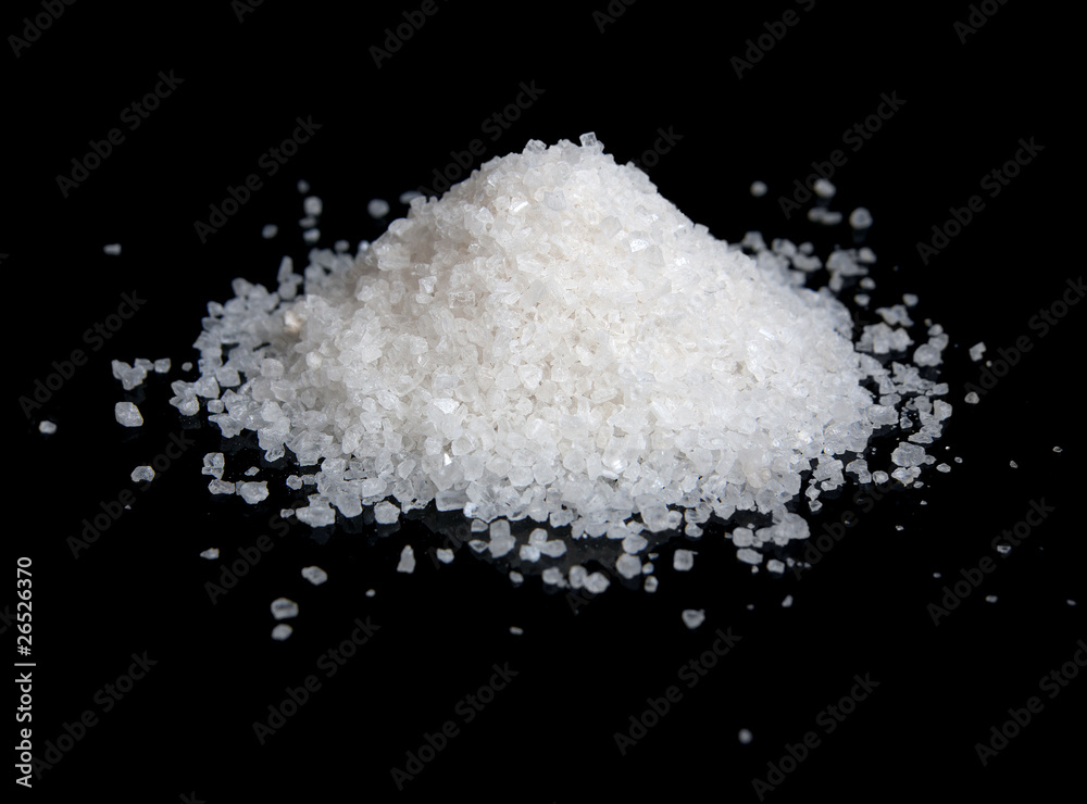 Heap of salt isolated on black Heap of salt isolated on black