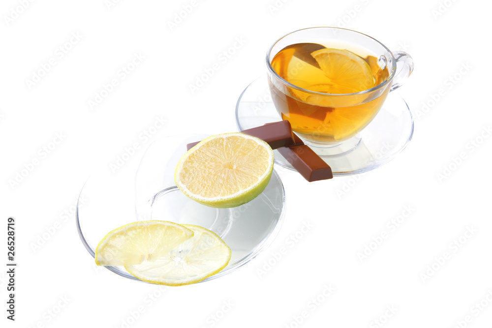 lemon tea and chocolate strips
