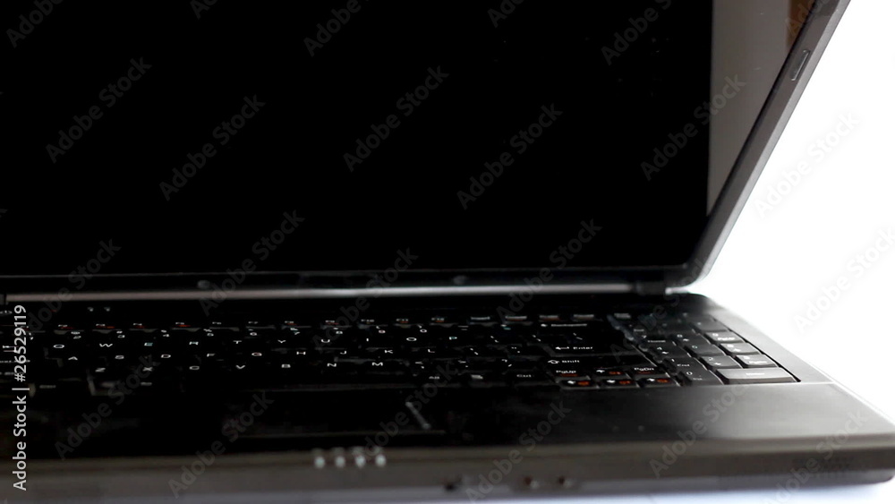 Rotating laptop seamlessly loopable, isolated Rotating laptop seamlessly loopable, isolated