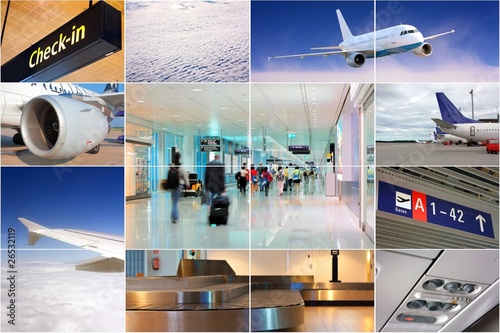 Air transport collage