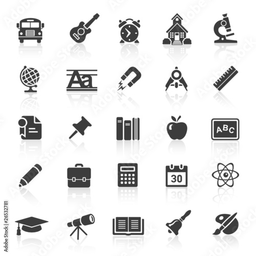Black Web Icons - School & Education
