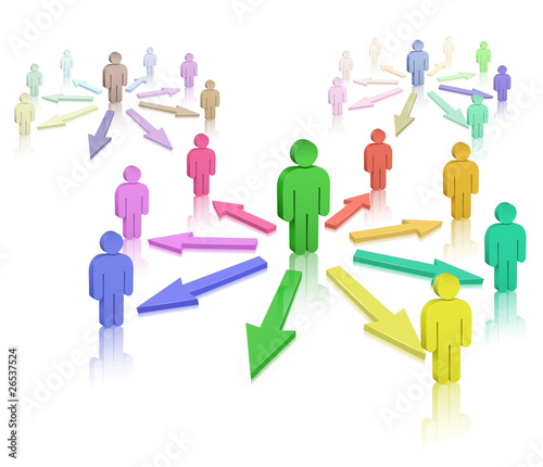 Social Network. Interpersonal relations. Vector illustration.