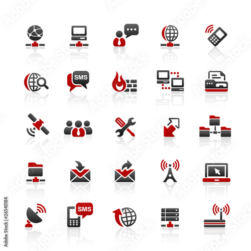 Red Black Web  Icons - Internet & Communication