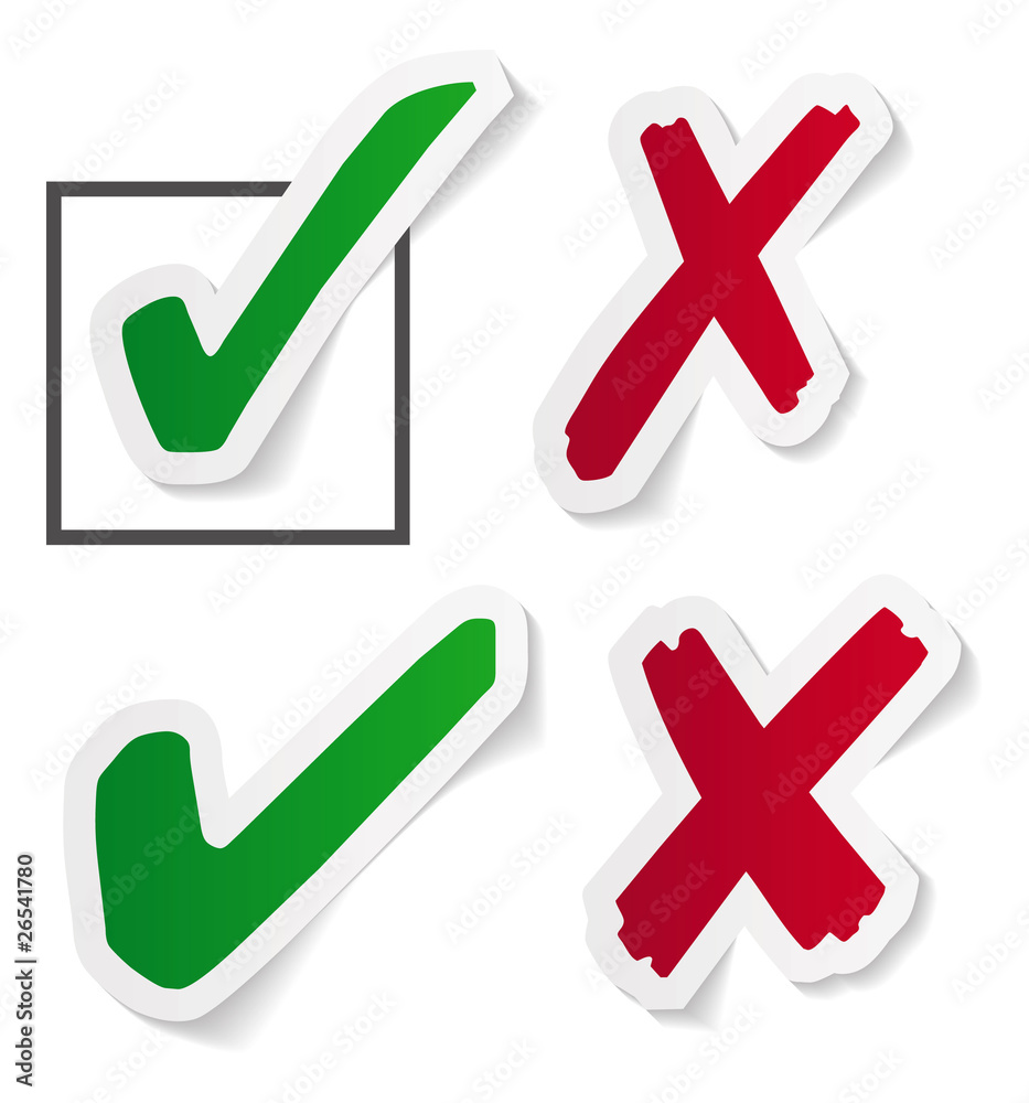 Check mark stickers Check mark stickers