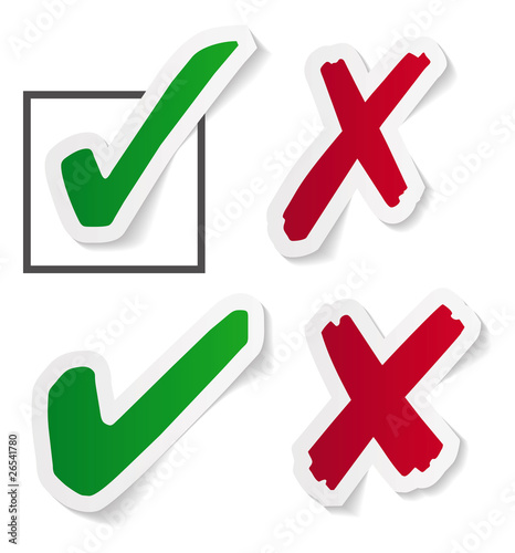 Check mark stickers
