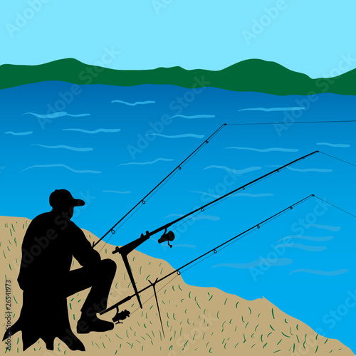 Fisherman on the stump