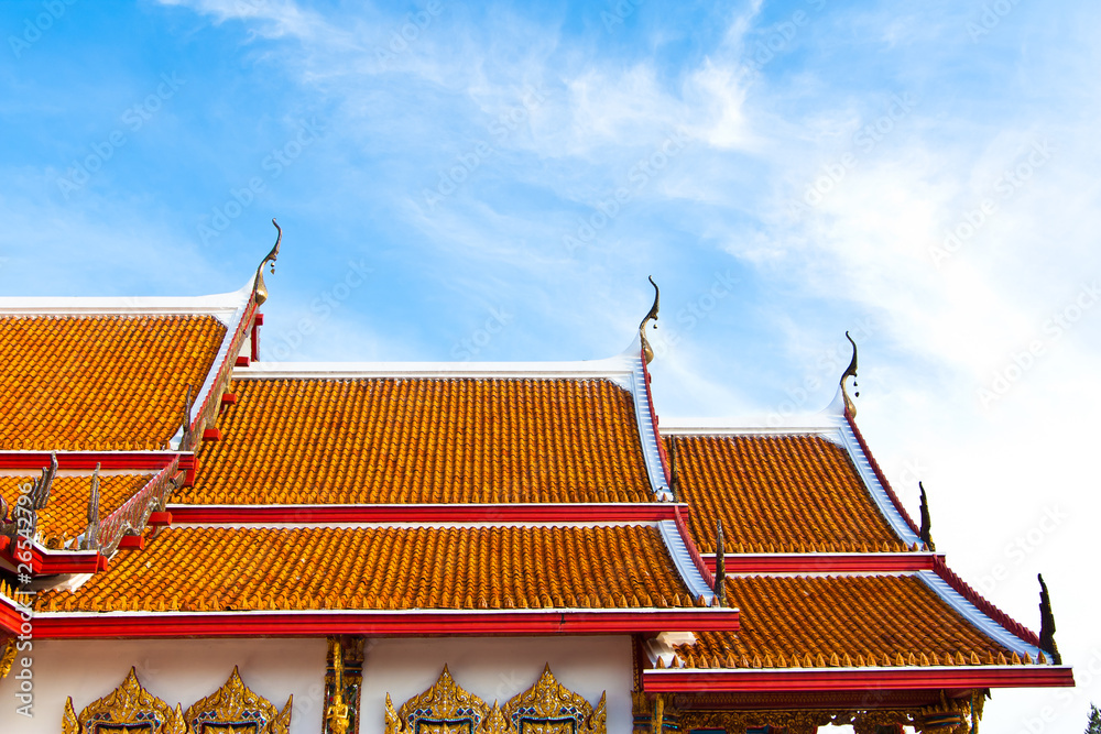 painting craved top roof of budda temple building painting craved top roof of budda temple building