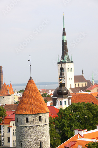 Wallpaper Mural Old Tallinn panorama with Baltic sea Torontodigital.ca