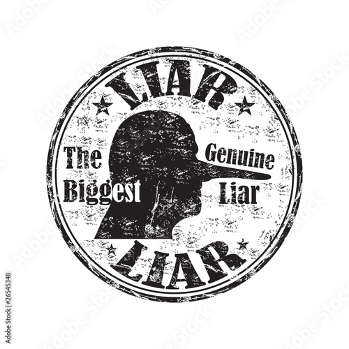 Liar grunge rubber stamp photo
