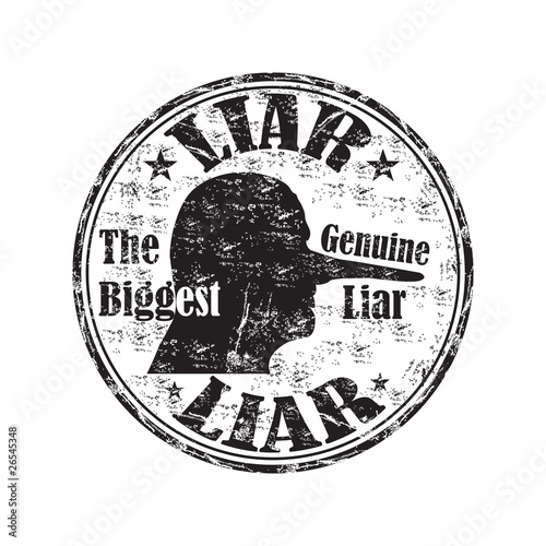 Liar grunge rubber stamp