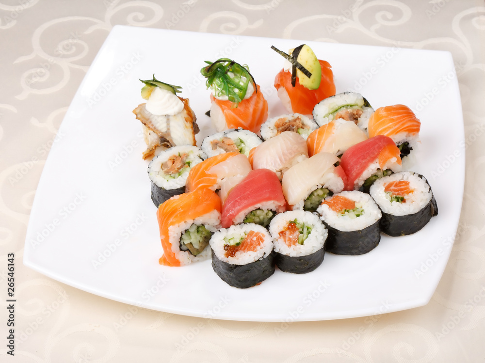 Traditional Japanese food Sushi