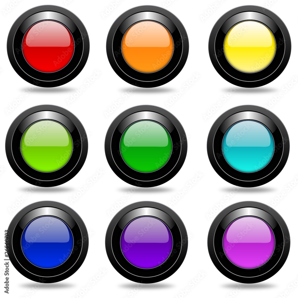 Black Metal Button Set Black Metal Button Set