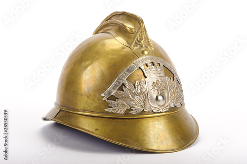 Antique French fire helmet
